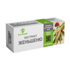 Екстракт женьшеню, 80 таблеток