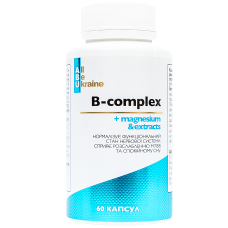 B-complex+magnesium and extracts. Комплекс витаминов групи B з магніием, 60 капсул, ABU