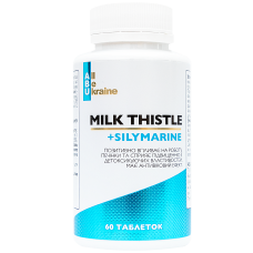 Milk Thistle+Sillymariine  Комплекс екстракта расторопши и витаминами групы B, 60 таб, ABU
