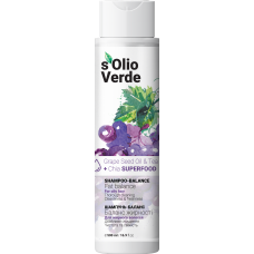Шампунь балансирующий S`Olio Verde Grape Seed Oil для жирных волос, 500 мл
