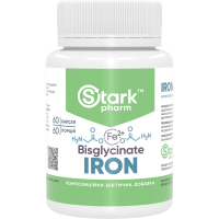 Залізо бісгліцинат (Iron Bisglycinate), 36 мг, 60 капс.