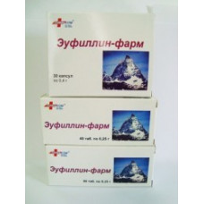 Еуфілін-фарм, таблетки 0,25 г №80